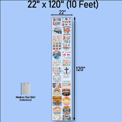 120'' DTF Gang Sheets